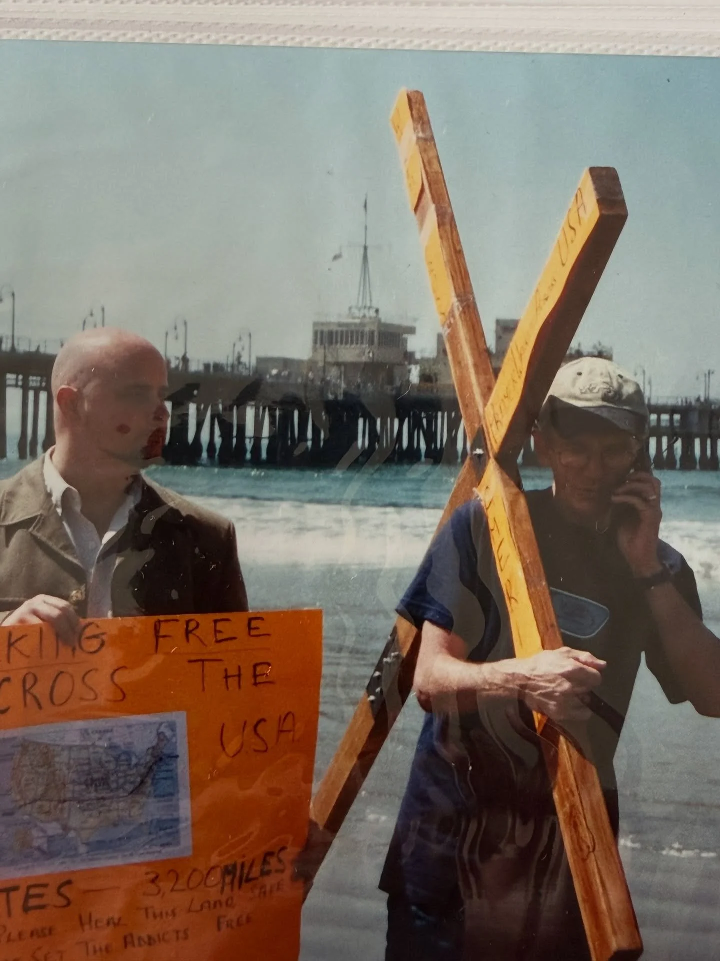 TOMORROW 16/5/26 WE CARRY MY CROSS AT MARCH FOR JESUS BELFAST 
I carried this same cross through countless towns, cities and villages in Ireland, UK and USA, Santa Monica, LA, Hollywood, Grand Canyon, Phoenix Arizona, las Vegas, the Mojave desert, Te