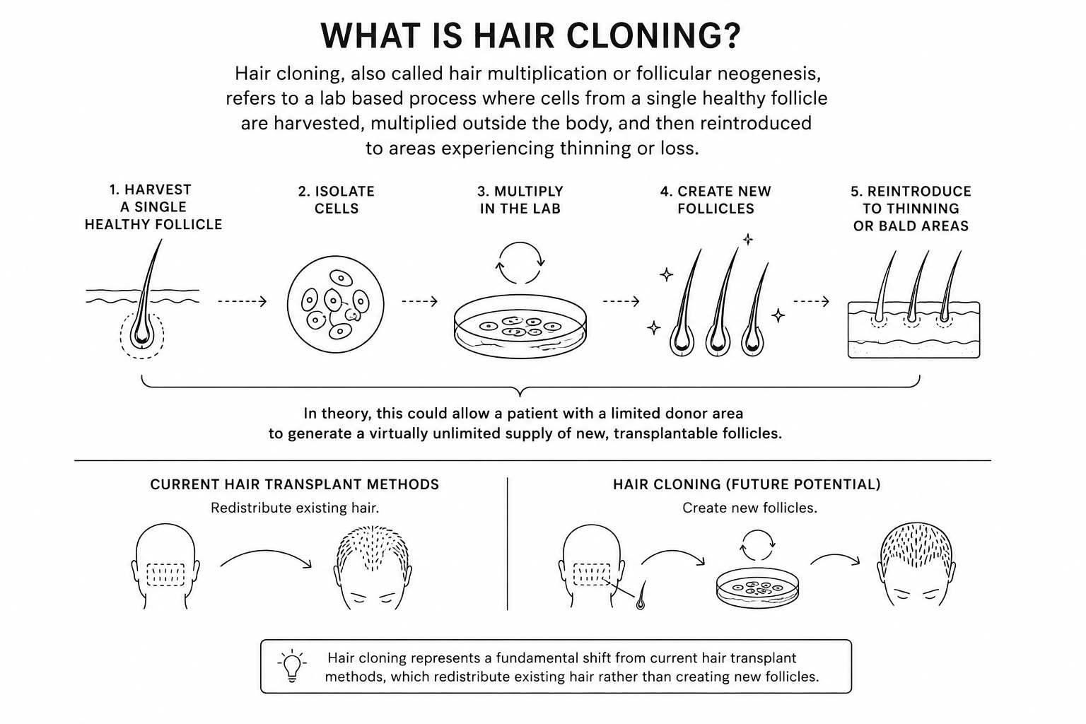 a diagram that shows what hair cloning is