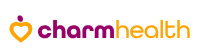 CharmHealth logo with a heart icon and purple and orange text