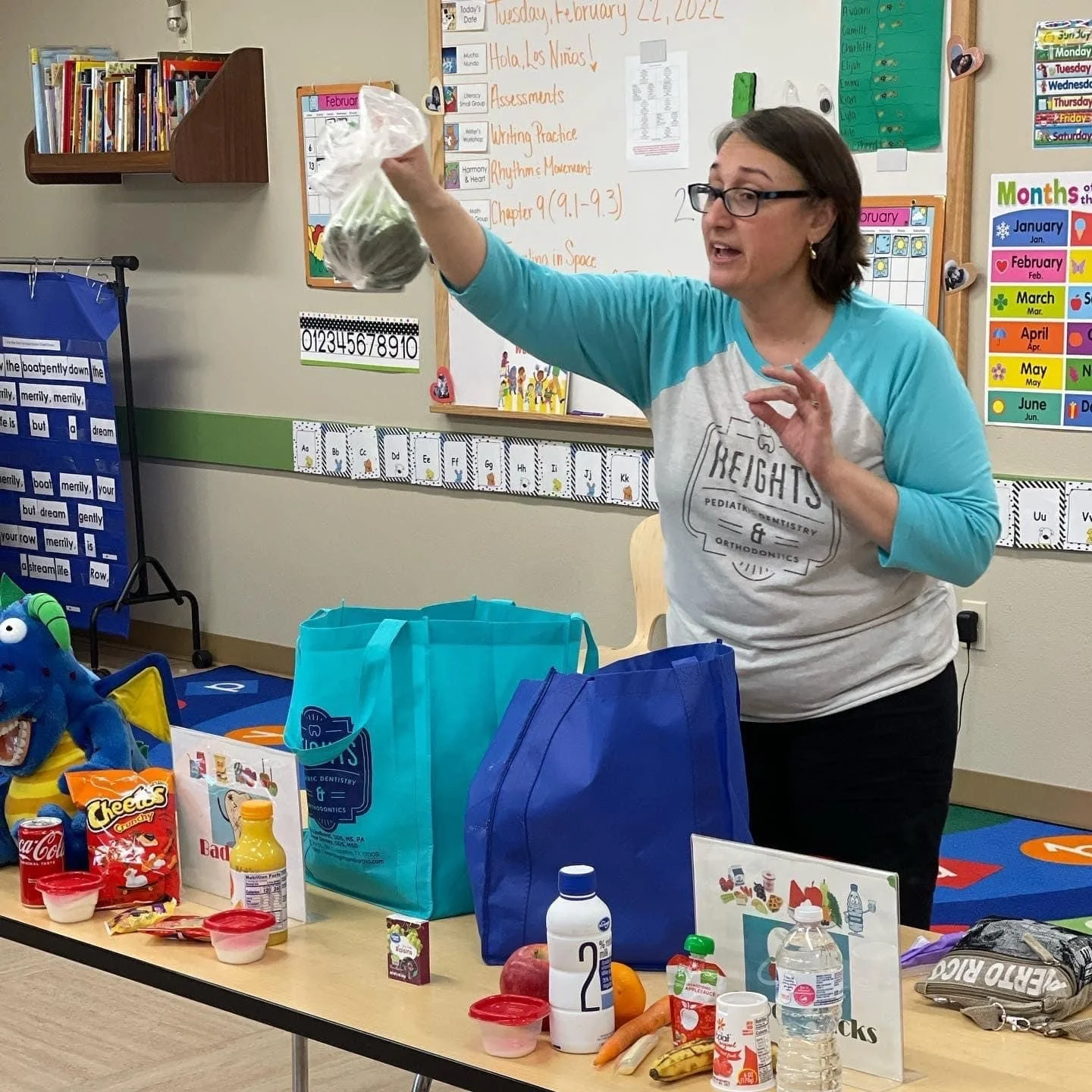 Ms. Yvette has been visiting schools for Children's Dental Health Month!