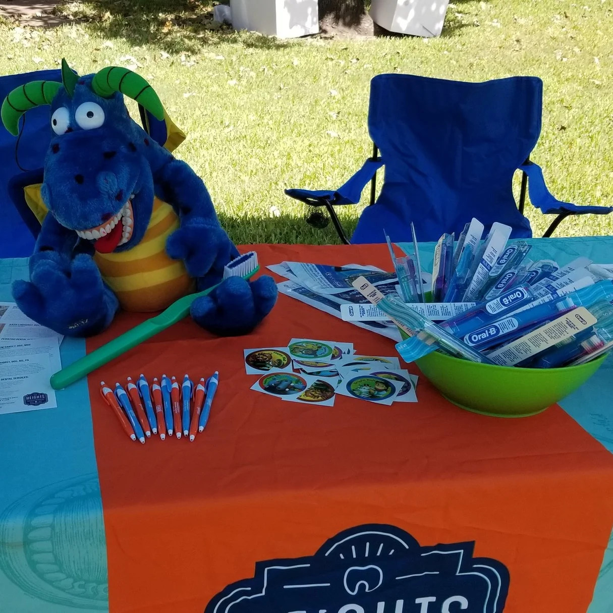 School Visits and Festivals with the heights pedo/ortho team!