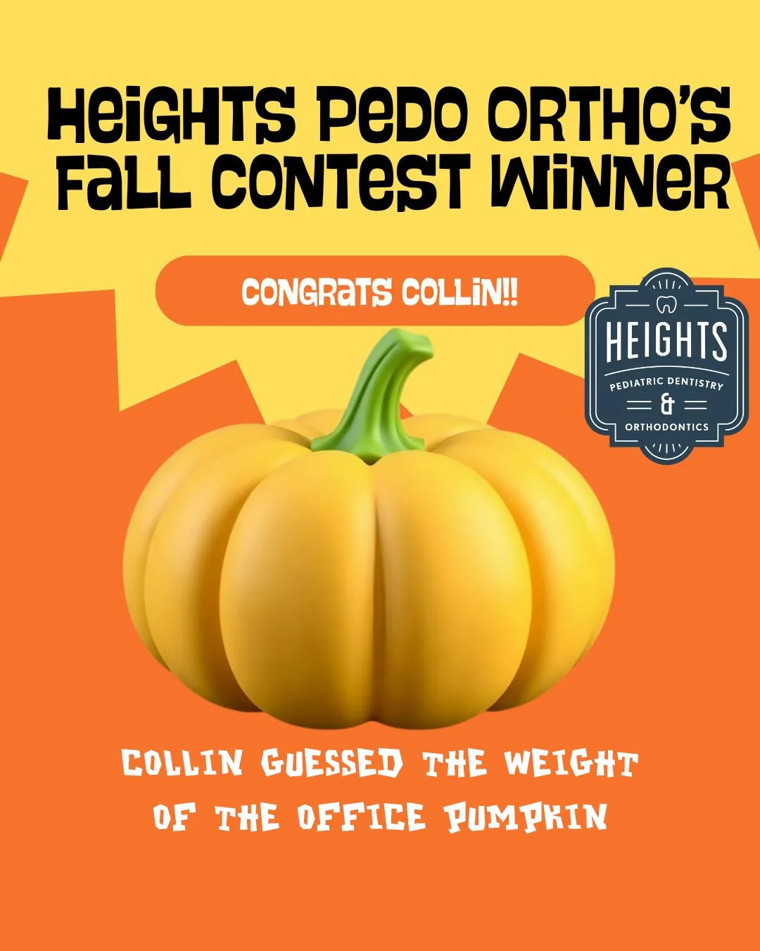 Congrats to our winner, Collin!