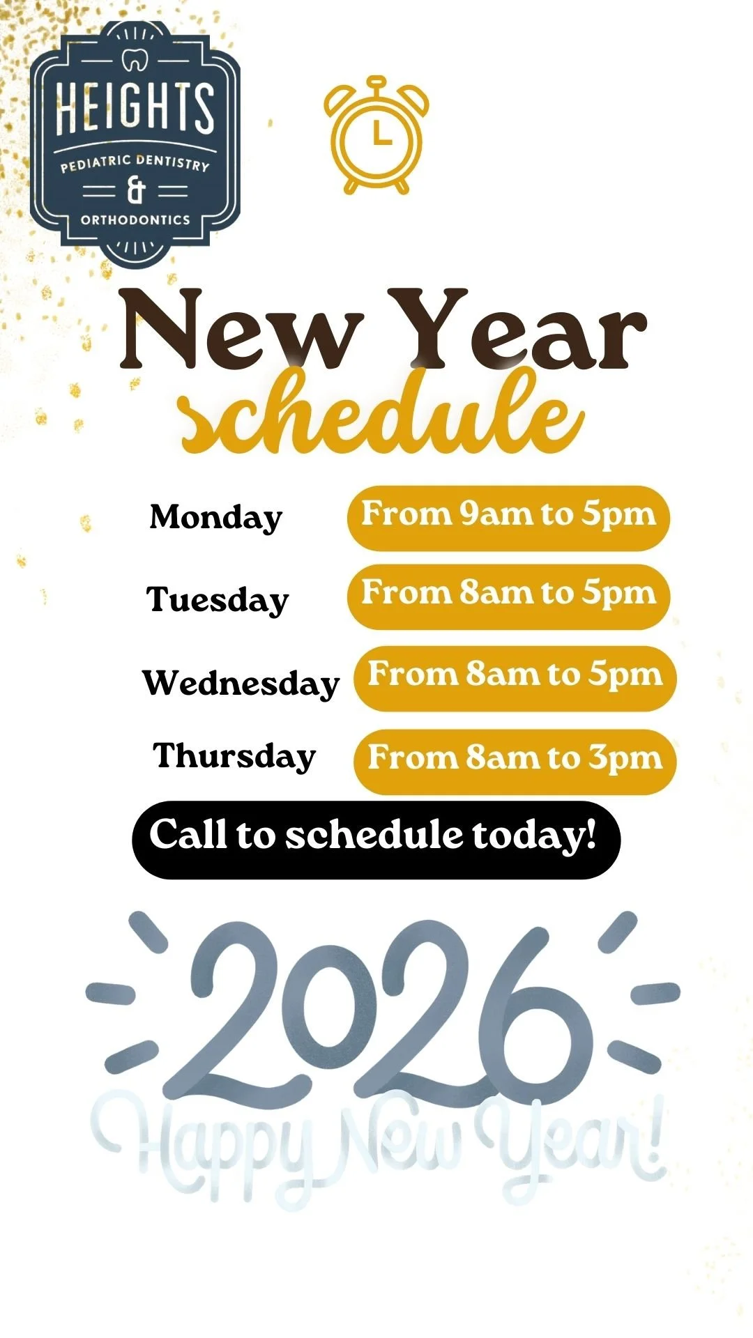 New year, New Schedule!