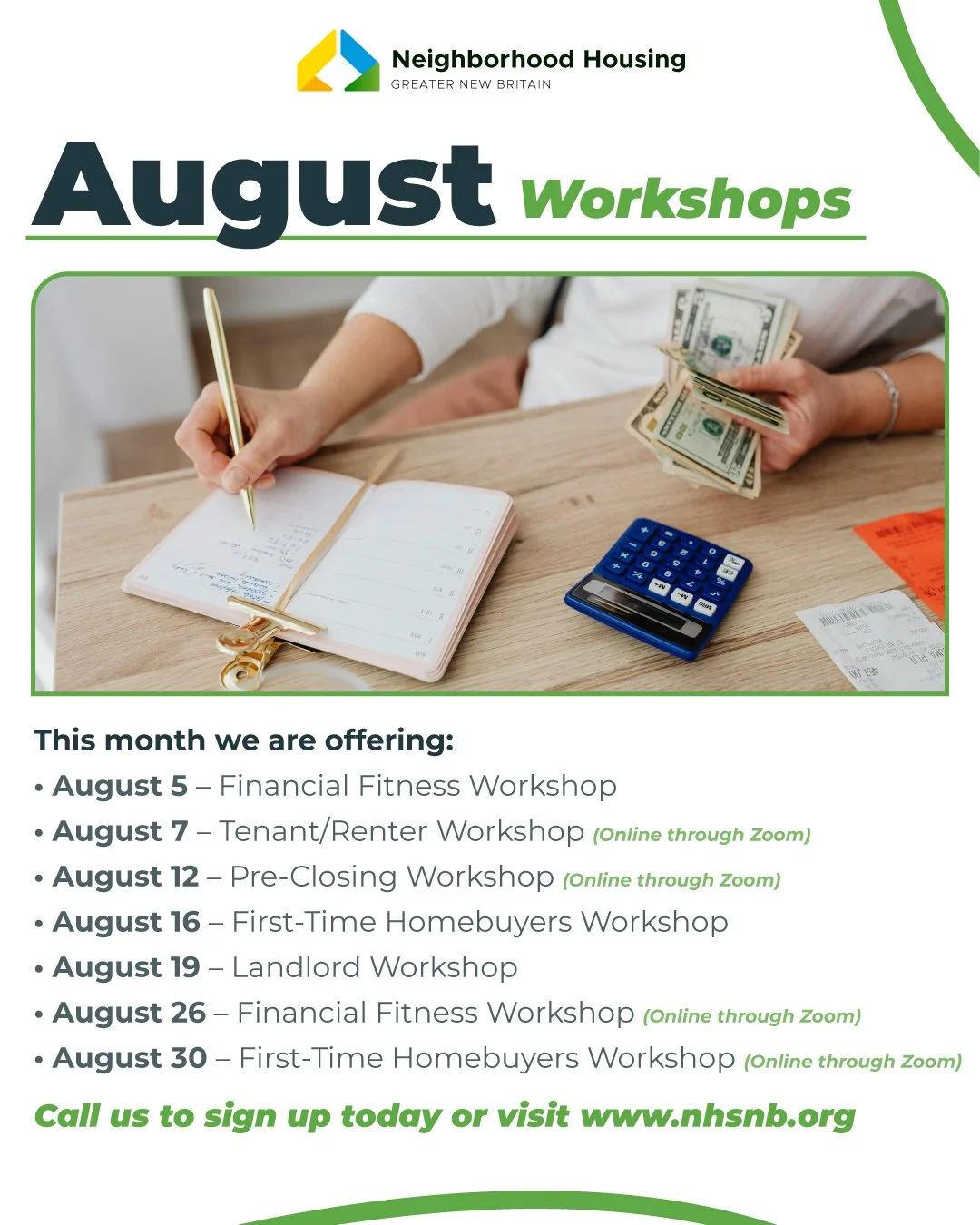 August is here, and it's the perfect time to gain confidence with your finances!💰

Join one of our free financial workshops, designed to give you the tools and guidance you need to make informed, empowered choices for your financial future.

📝 This