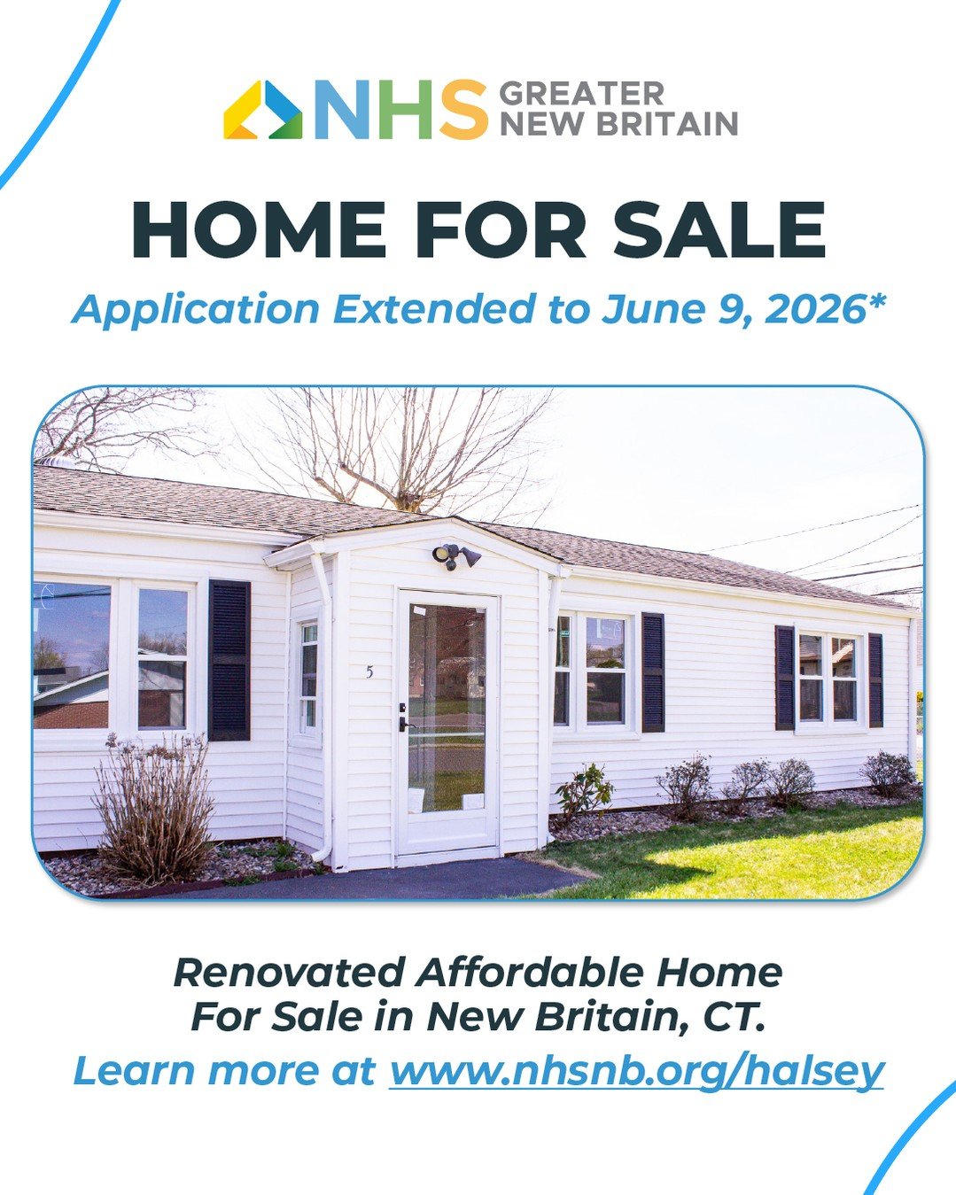 🏡 Application Deadline Extended! 

We have a beautiful single-family home for sale that we have just renovated. This home has 3 bedrooms and 1.5 bathrooms. It is located near Smith Elementary School &amp; New Britain High School, and has Easy access