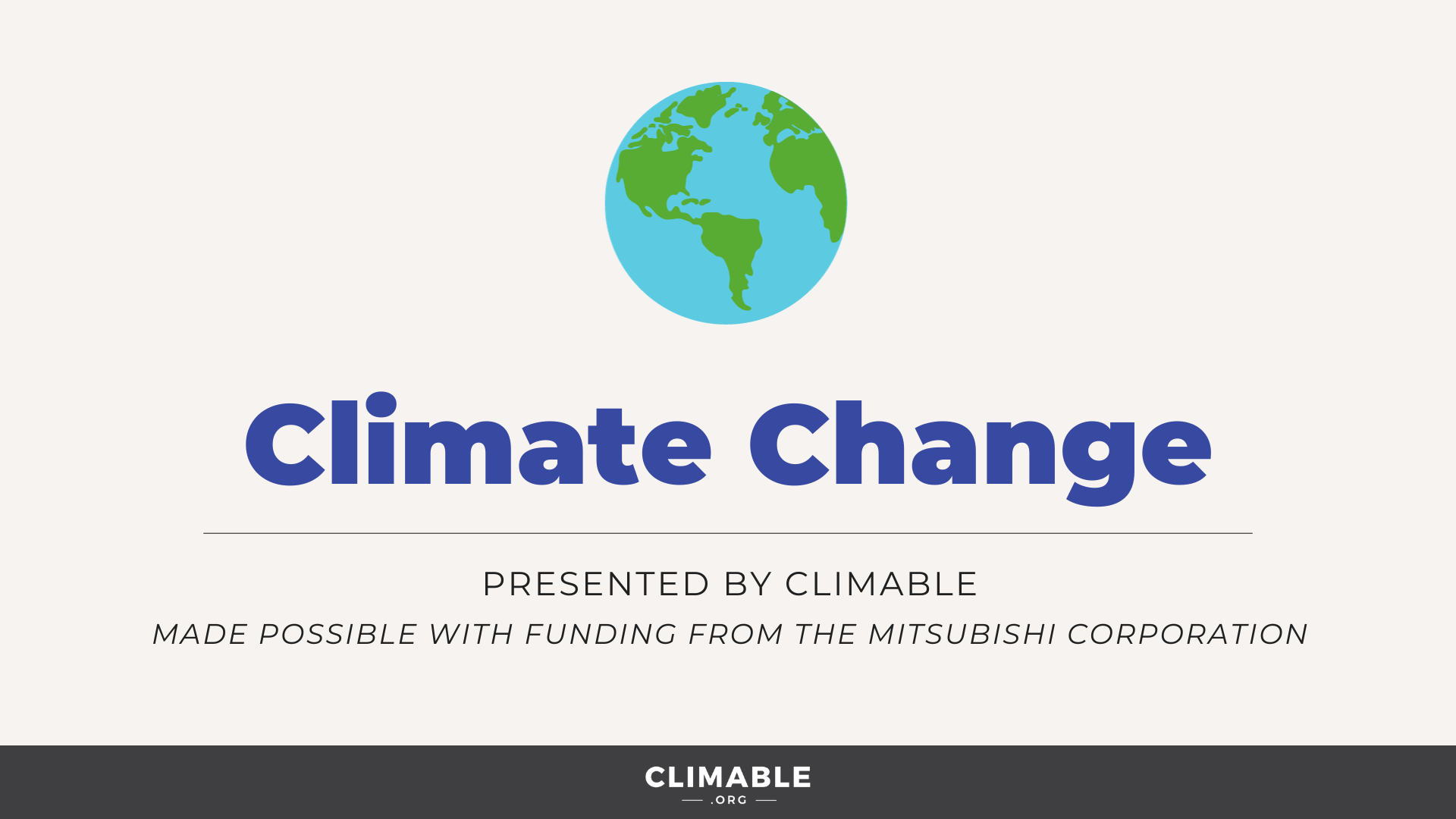High School Lesson 1: Climate Change