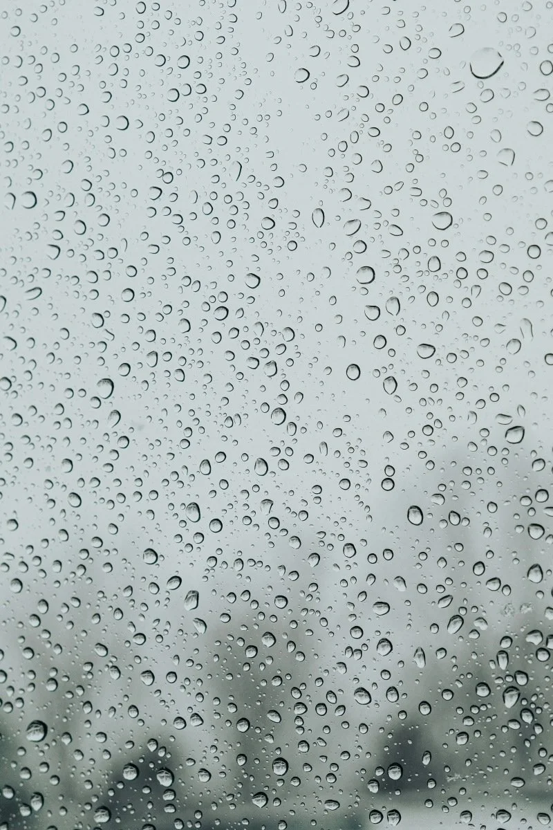 Raindrops on window