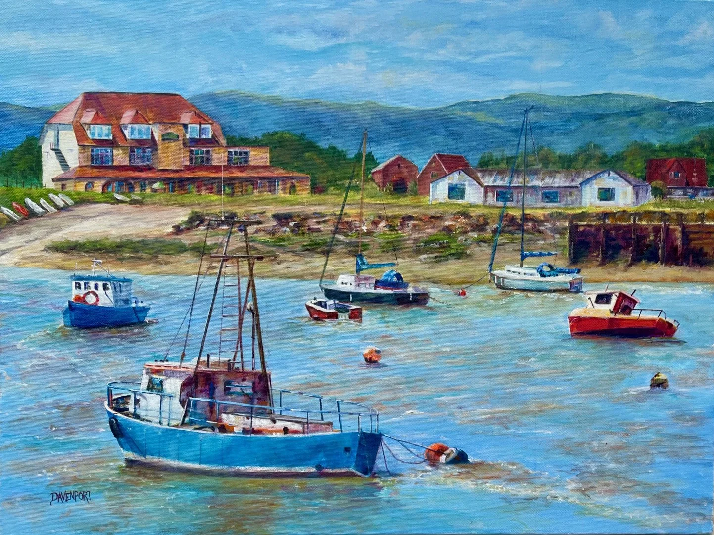 A Day at Rhyl Harbor in Wales 18x24 Oil Ann Davenport 72dpi.jpg