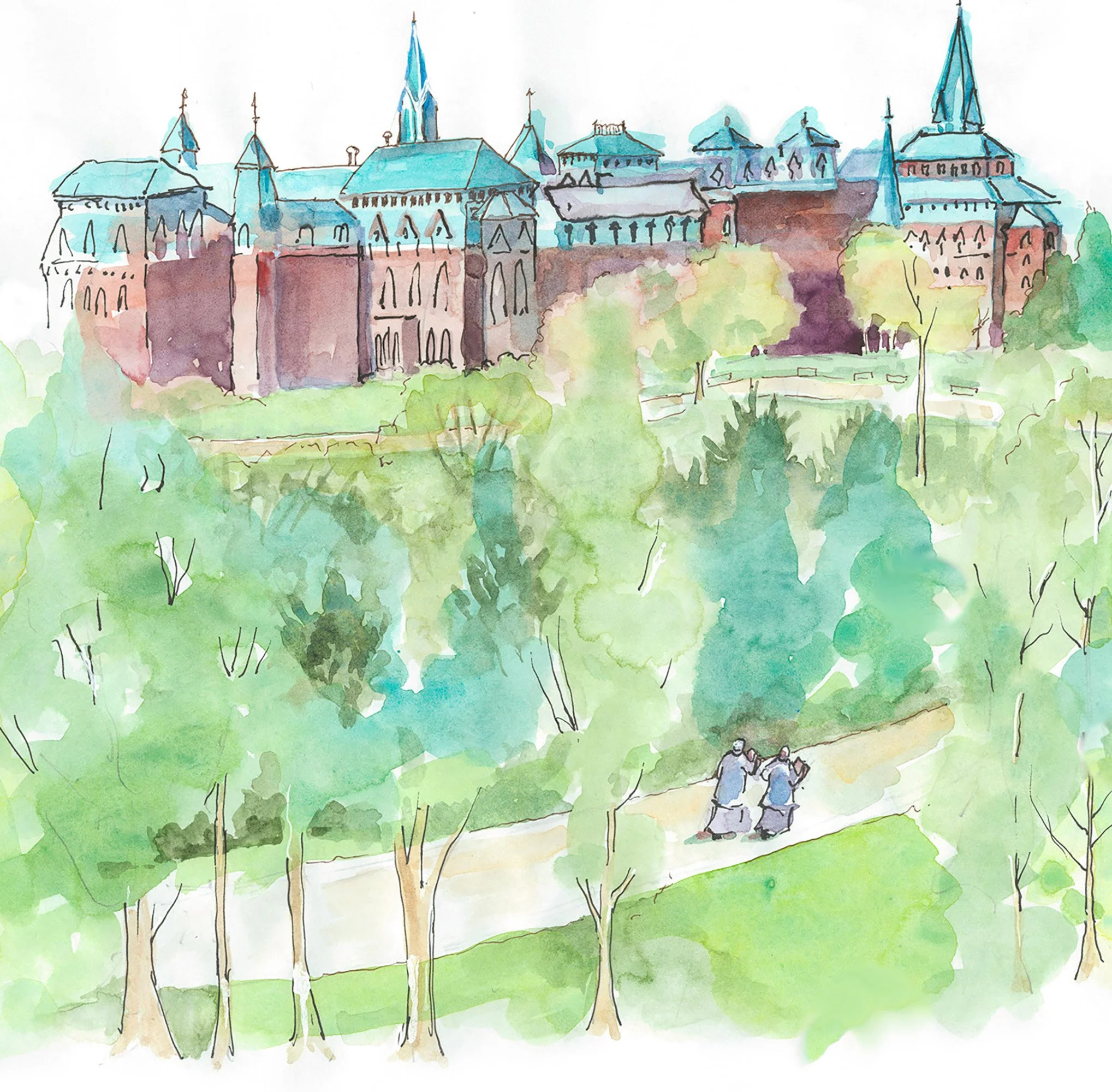 K and K walking at Wellesley.jpg