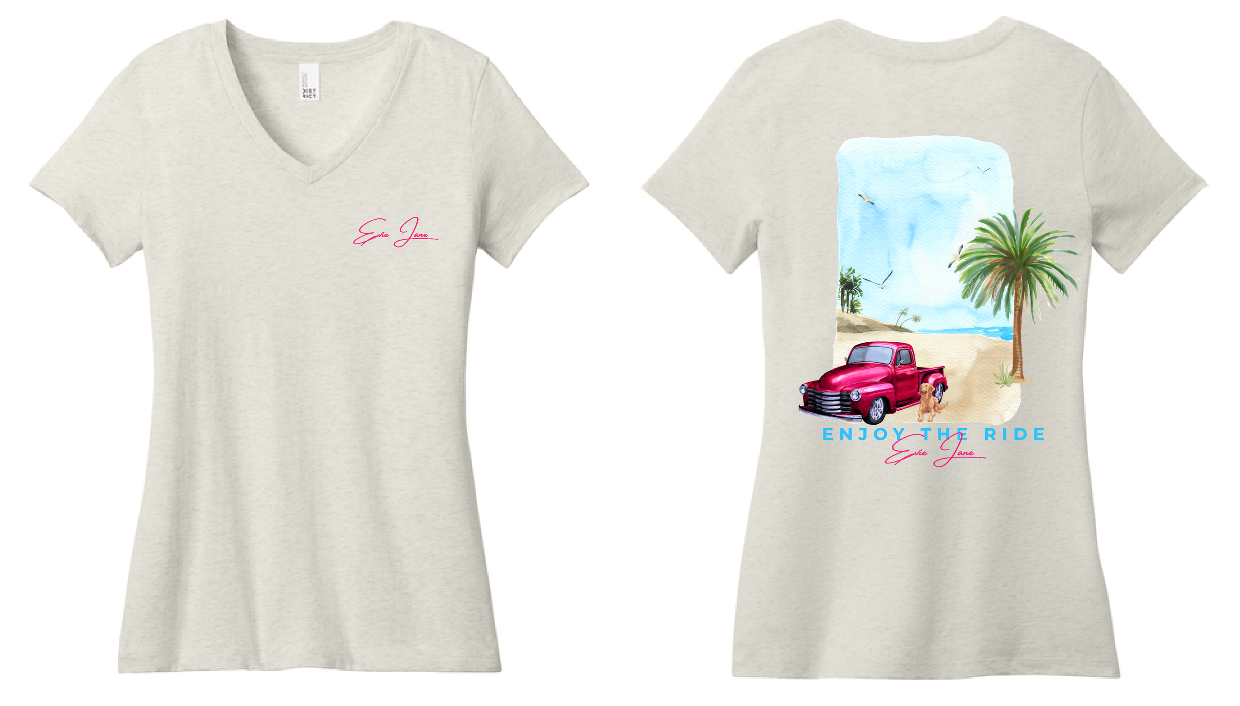 Enjoy the ride truck - womens tee.png