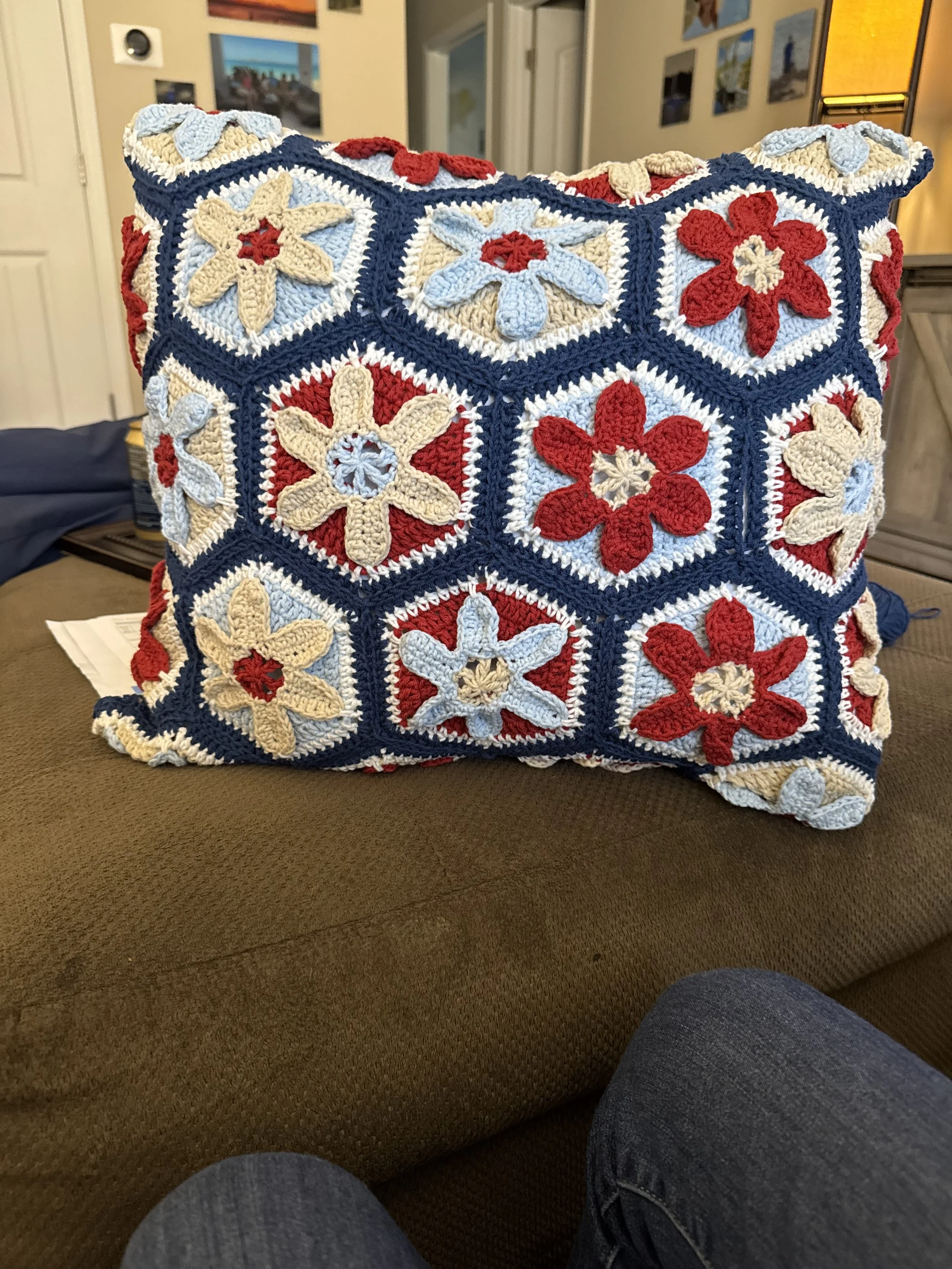 Hexagon Flower pillow
