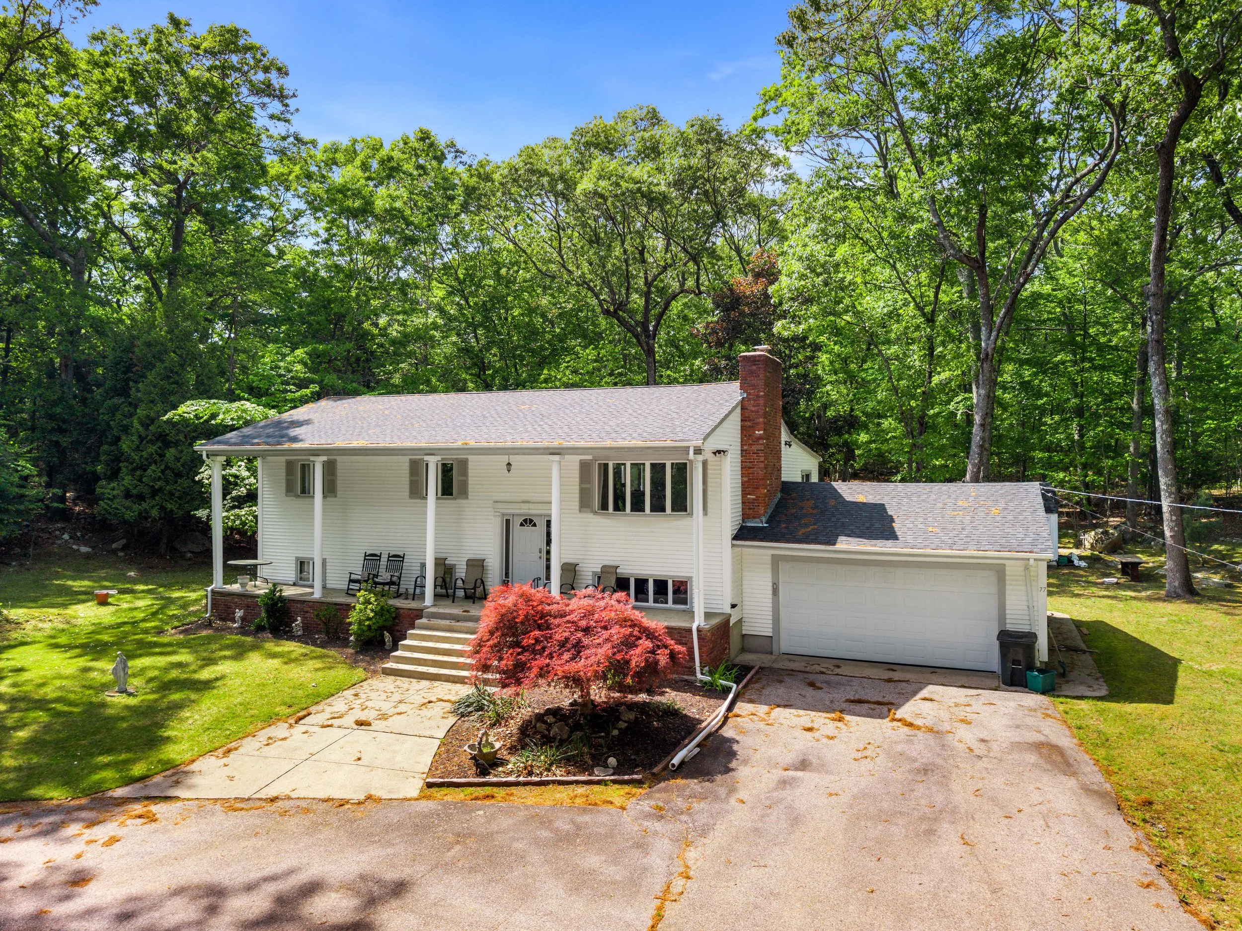 Drone photo of outside of house