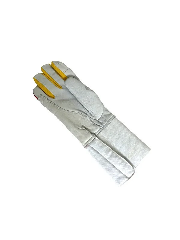 Padded Red & Yellow 3-Weapon Glove - Back