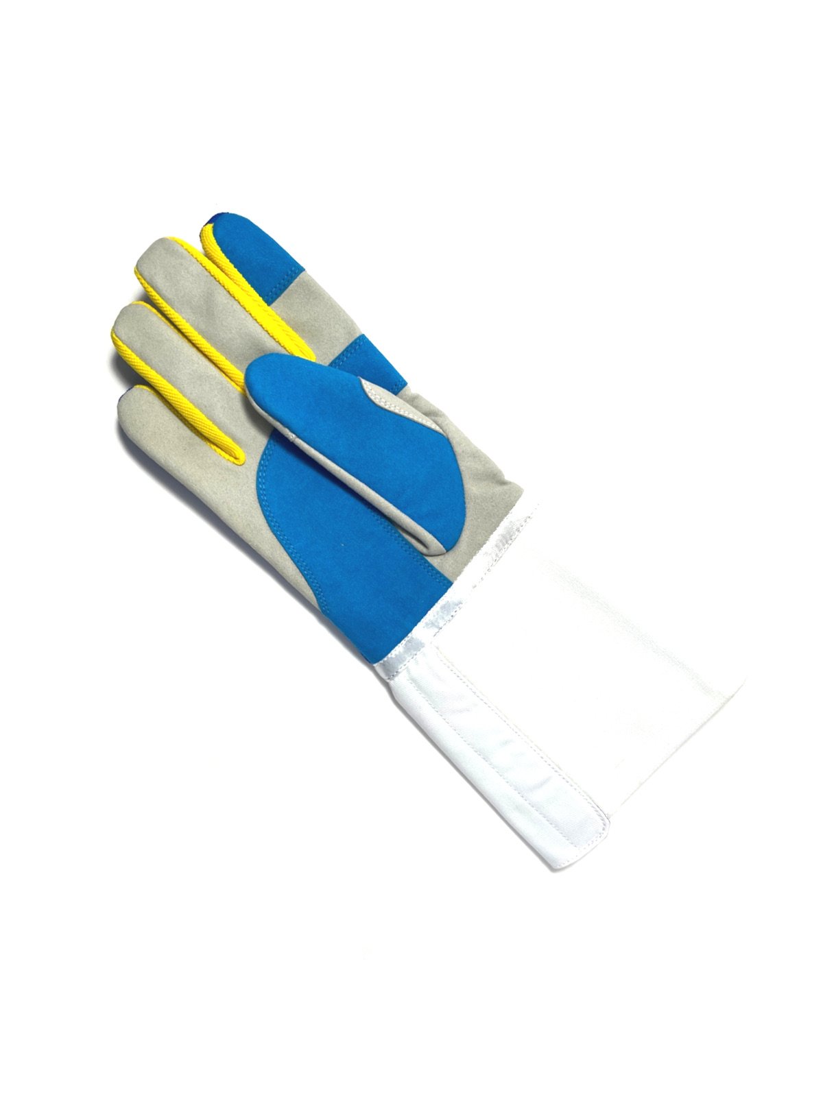 Blue-Yellow Fencing Glove - Bottom