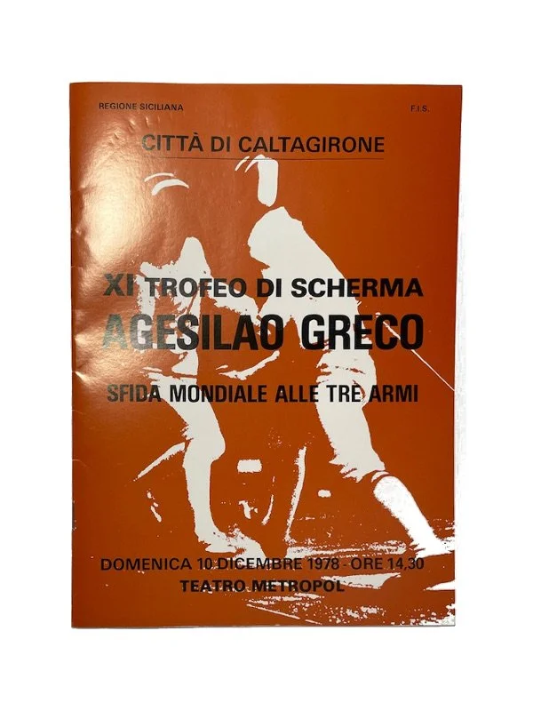 Vintage 1978 Agesilao Greco Three Weapon Trophy Program