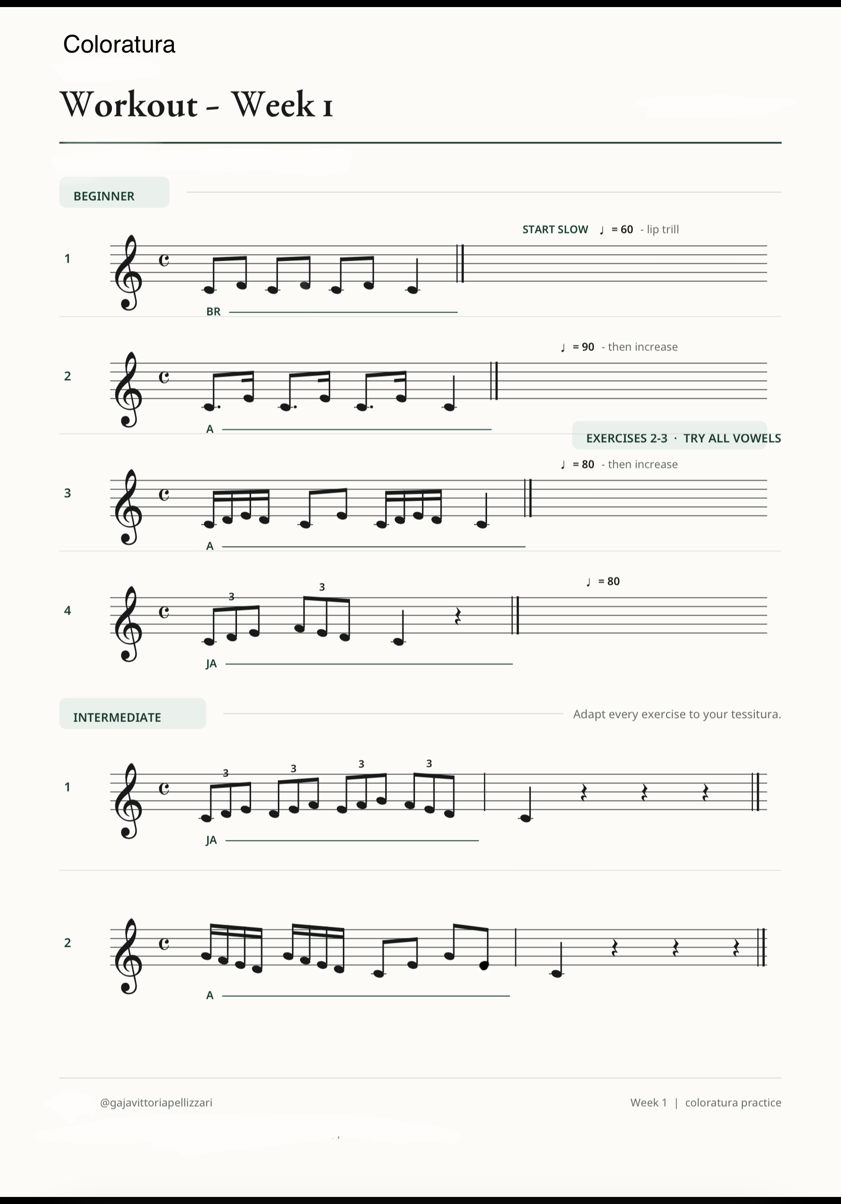 Coloratura Workout 
