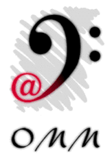 Graphic combining a stylized ampersand with an '@' symbol in red and the word 'OMM' beneath.