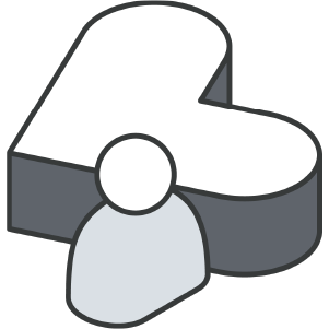 Icon of a person next to the number six, resembling a calendar or number symbol.
