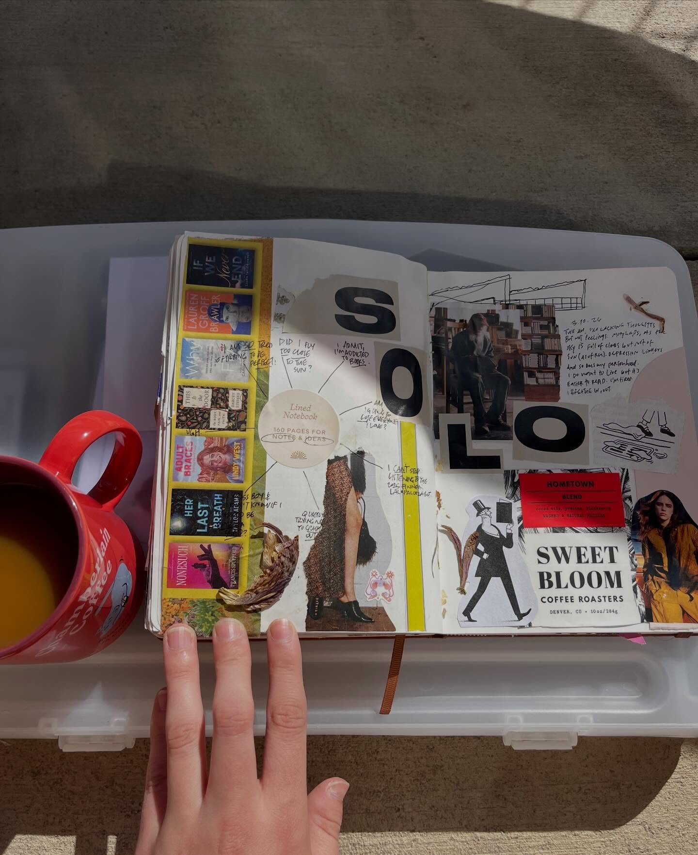 Feb &amp; March pages! And as per usual, my list of wins and bright spots 🌞🌈🪲

🪲 Got through some depression days!

🪲 Conquered a week of testing in the hospital!

🪲 Opened up to someone!

🪲 Went to a restaurant alone and read a book : ) 

🪲 