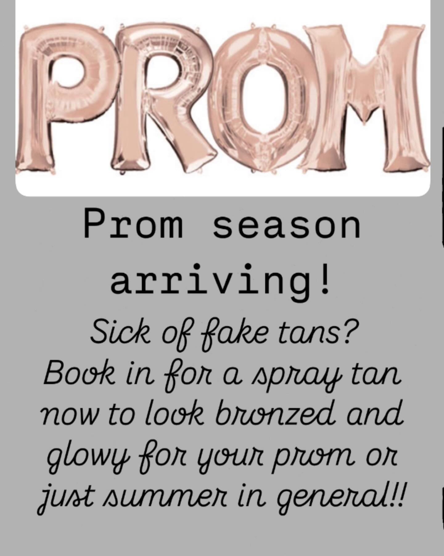 With proms coming up, who wants the risk of streaky fake tan that transfers onto prom outfit? Book now for a flawless spray tan to transform your look for the day 🫶#spraytans #siennaxspraytan #prom #nofaketan