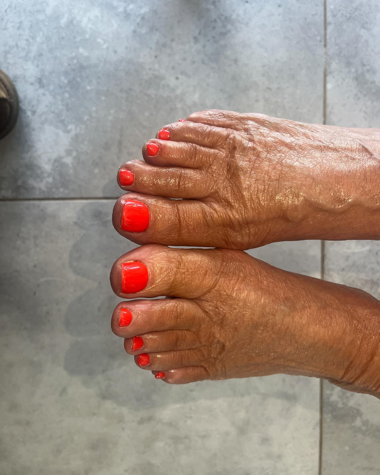 Gel pedicure! A vibrant colour using shade - flamenco by @the_gelbottle_inc 🤍the perfect choice for summer! ☀️