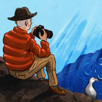 “Salgado in Antarctica” editorial illustration