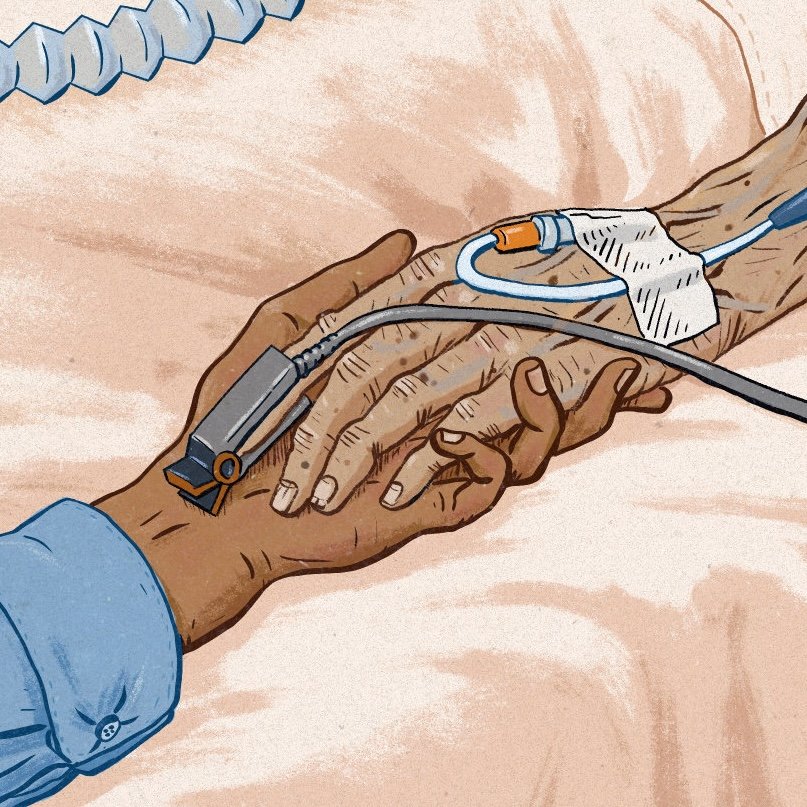 “Letting go” editorial illustration