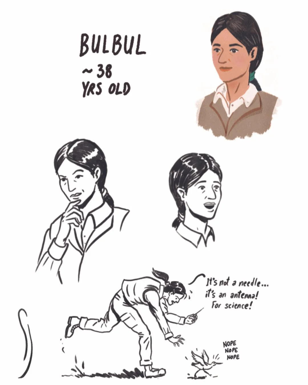 character designs of Bulbul