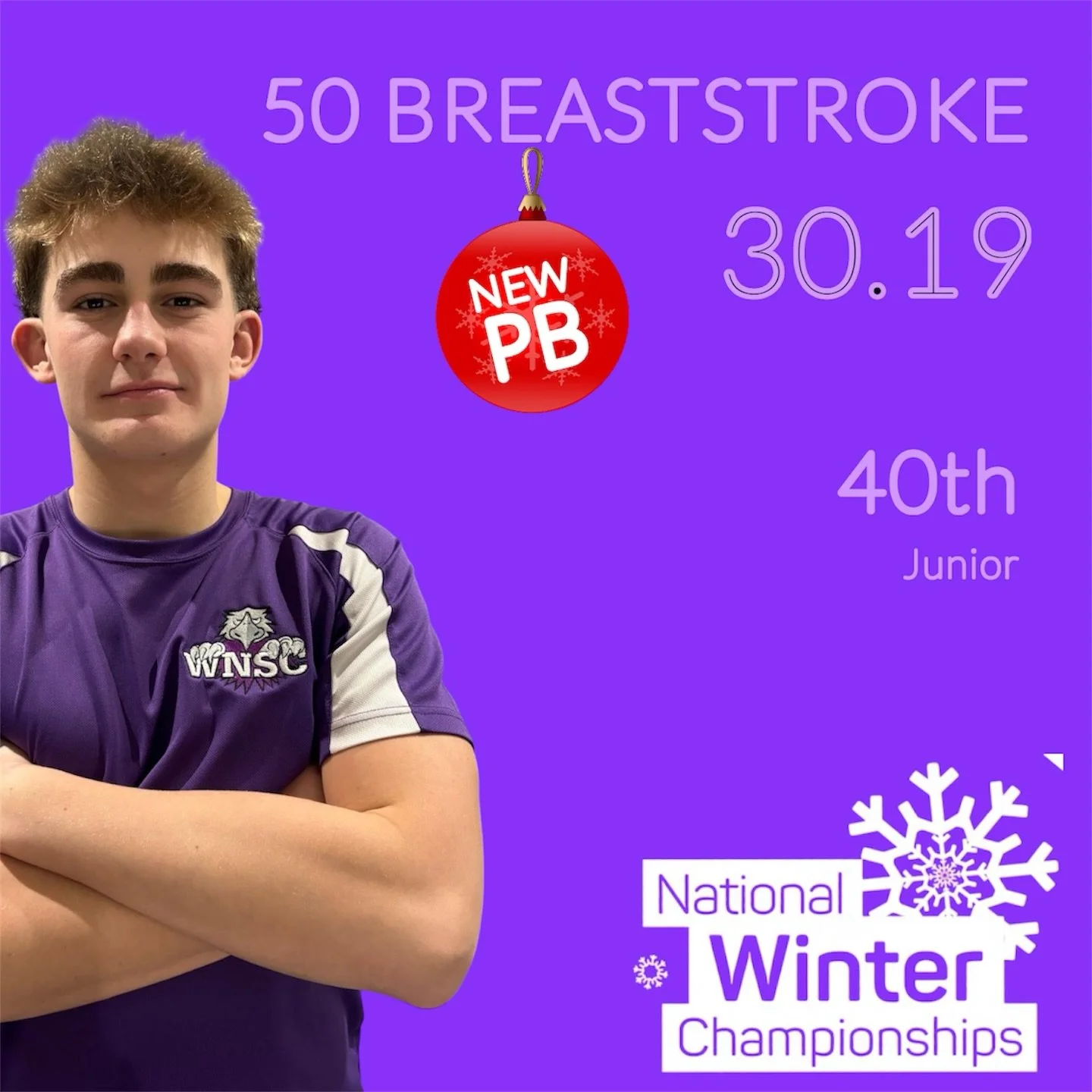 Congratulations to Thomas for his impressive performance at the Winter Nationals, where he achieved a personal best time of 30.19 in the 50 breaststroke! Finishing 40th overall among juniors is a remarkable accomplishment!

#wnsc #westnorfolkswimming