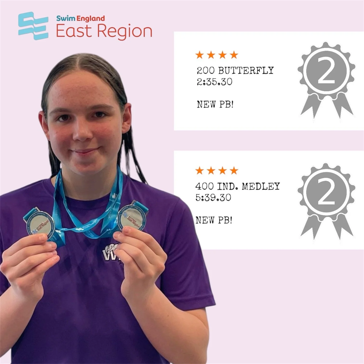 Our regional swimmers had an incredible weekend at the Swim England Regional Long Course Championships being held in Luton this weekend, bringing home a collection of medals between them.

Elizabeth achieved personal bests in both of her finals secur