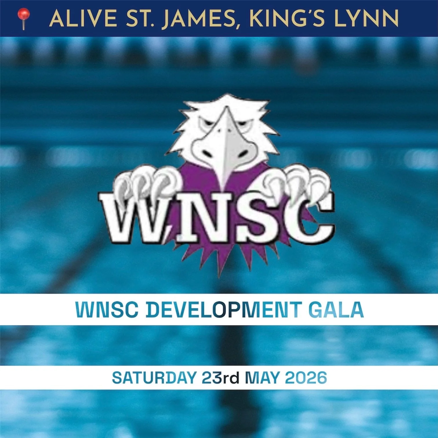 🏊🏻&zwj;♀️ WNSC DEVELOPMENT MEET 🏊🏻&zwj;♂️

🗓️ Saturday 23rd May 2026

🕟 Arrival Time 17:00

⚠️important: if your swimmer arrives late, they risk being withdrawn from the competition and fined.

📍 Alive St. James Pool, King&rsquo;s Lynn, Norfol