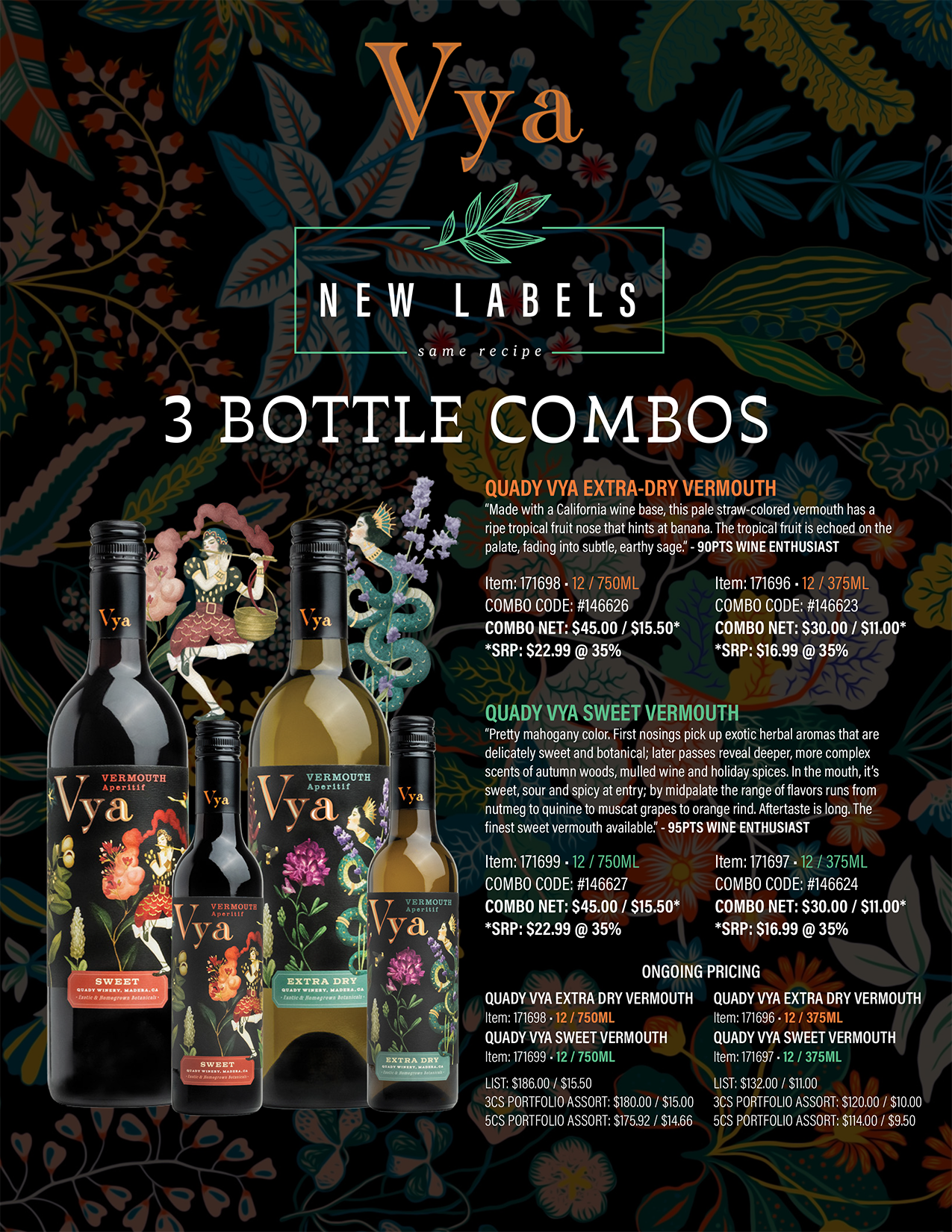 Sales Flyer Promo for Vya Vermouths