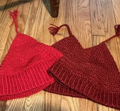 Resist. Crocheted hats.