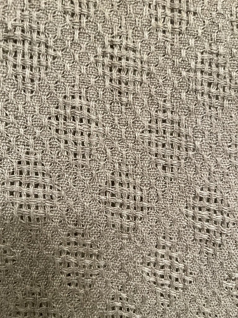 Linen in huck weave, detail