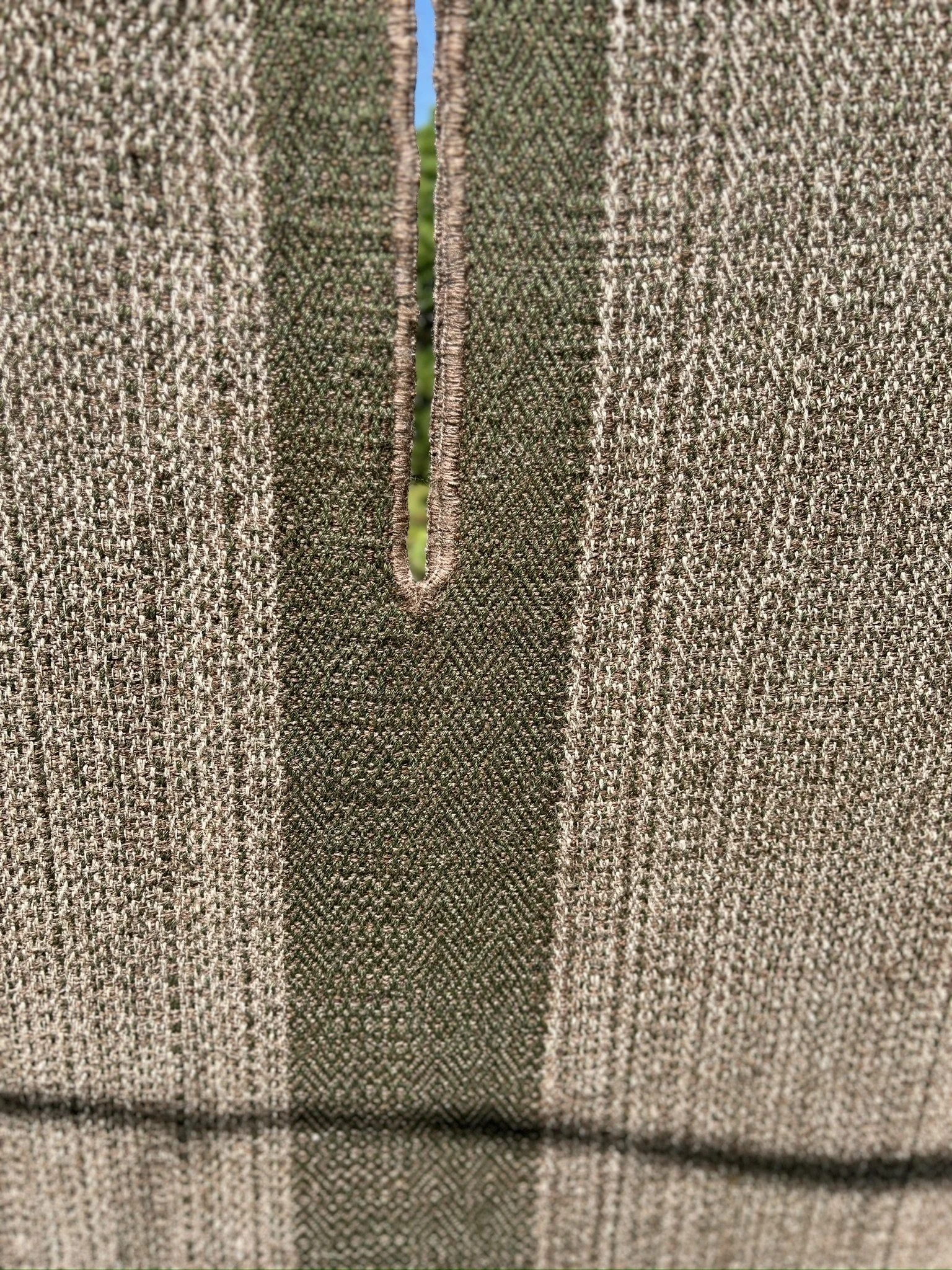 Linen/Alpaca/Cotton poncho, overshot detail