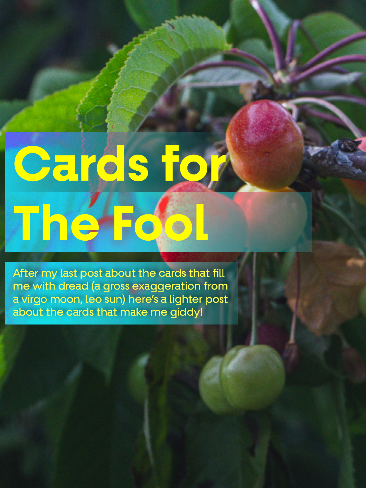 Substack post called 'Cards for The Fool'.