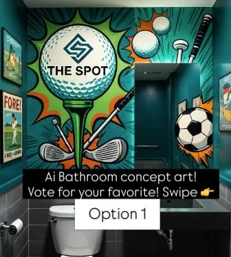 Bathroom concept art! Which one should I go with? 

Vote now.
