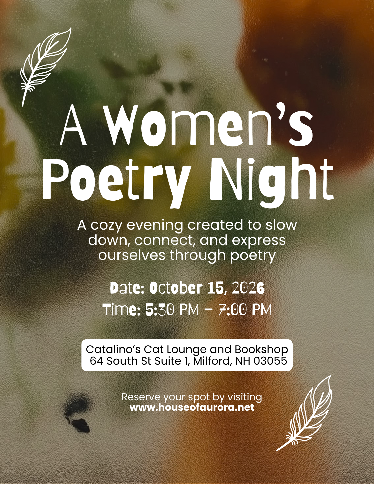 A Women’s Poetry Night | November 15
