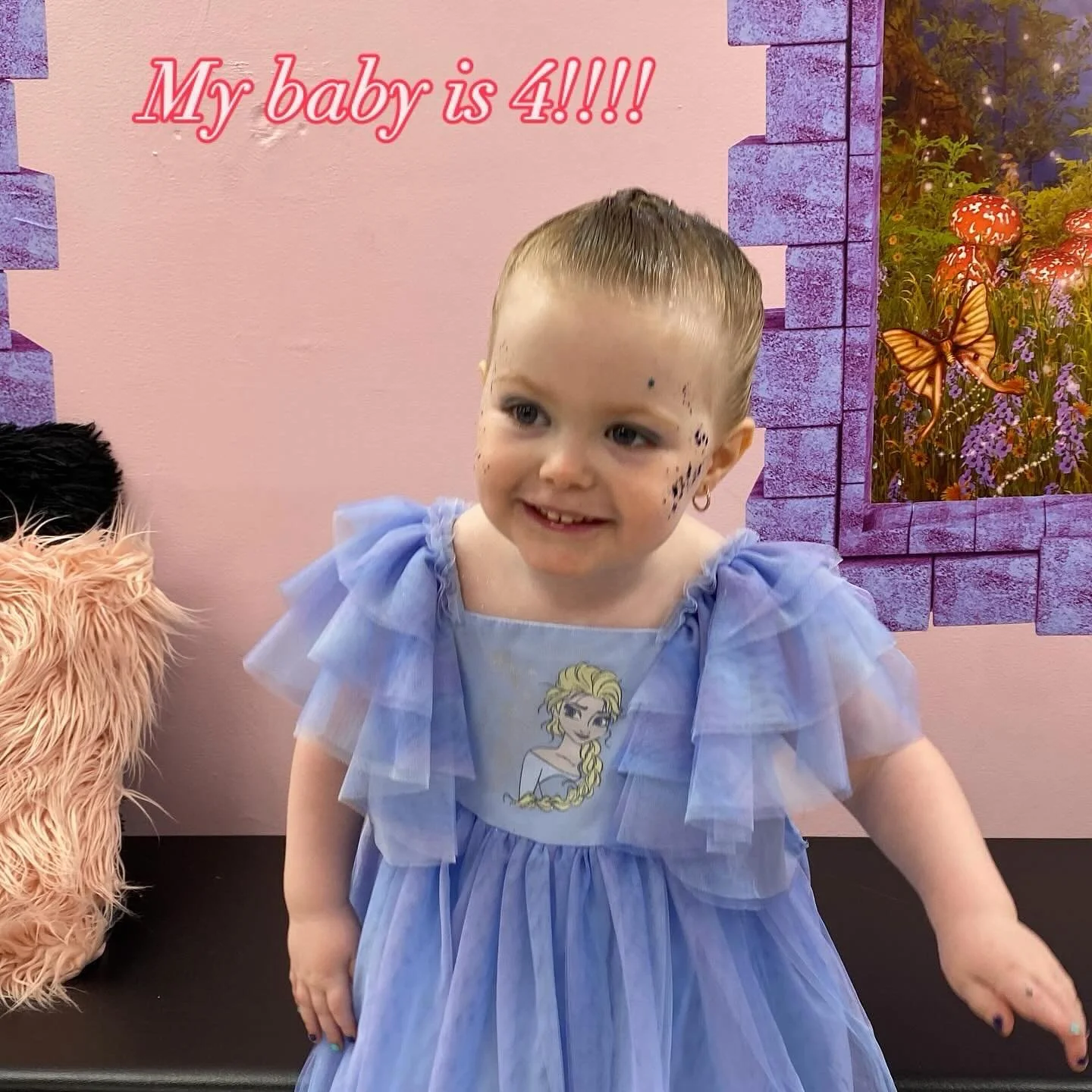 My baby is 4!!!! Time slow down!!!! She loved spending the day at the spa and became an honorary princess! Thanks @timetosparkle_salon for giving her the perfect day!!!