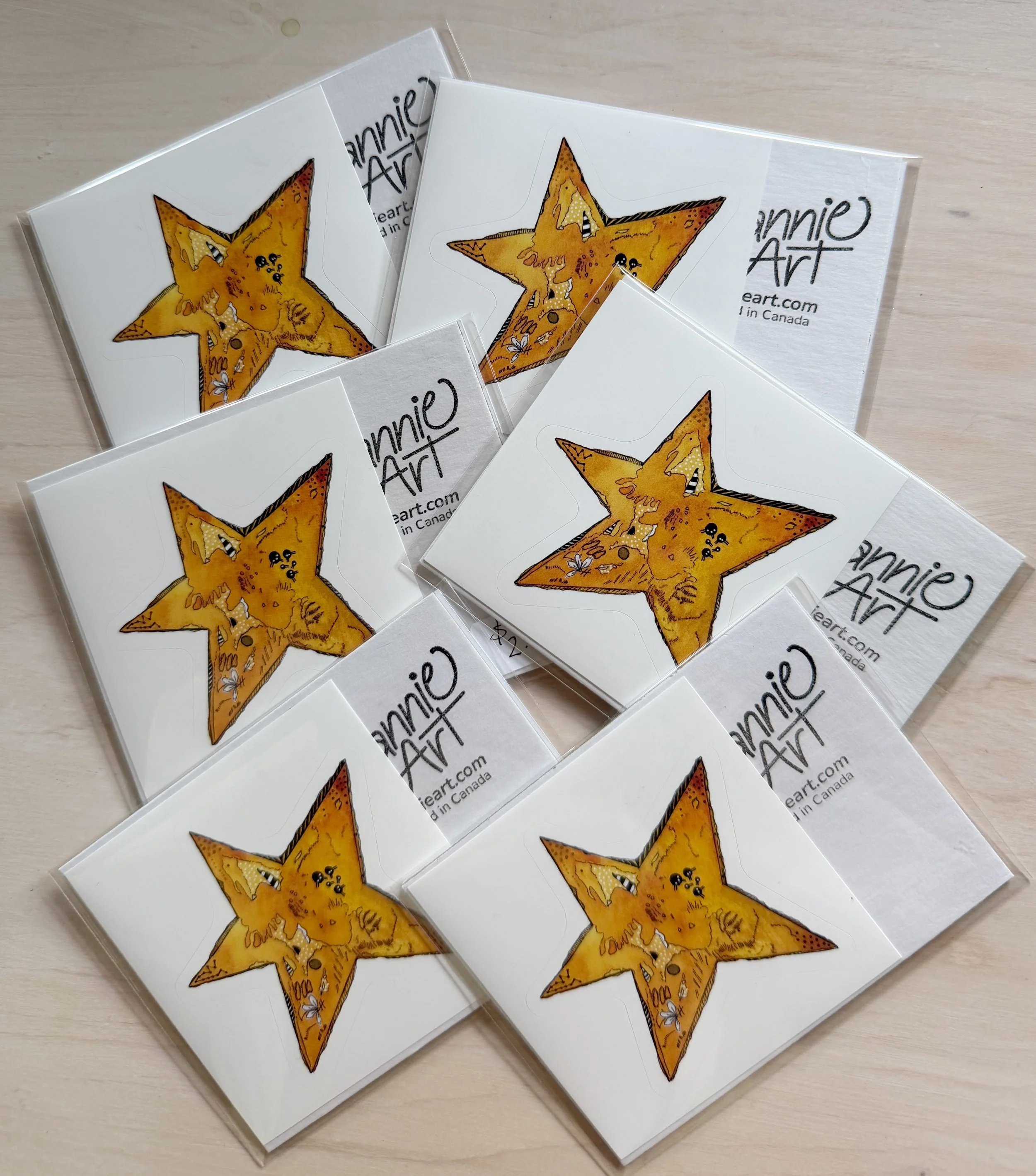Gold Star Vinyl Sticker
