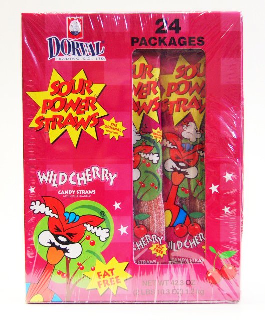 Sour Power Wild Cherry Straws — Rayge Candy Company