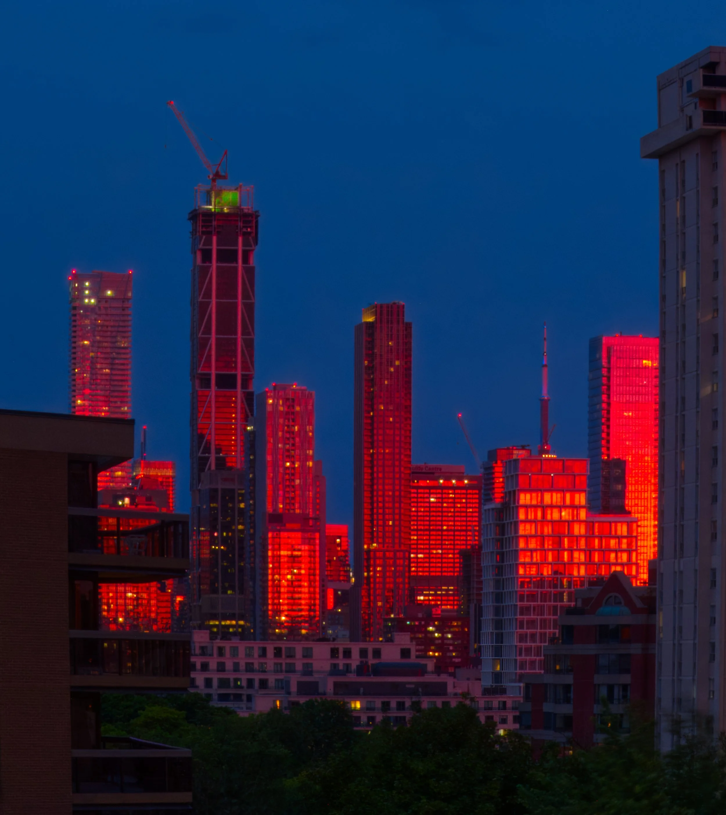 Sunset from the kitchen window, Toronto