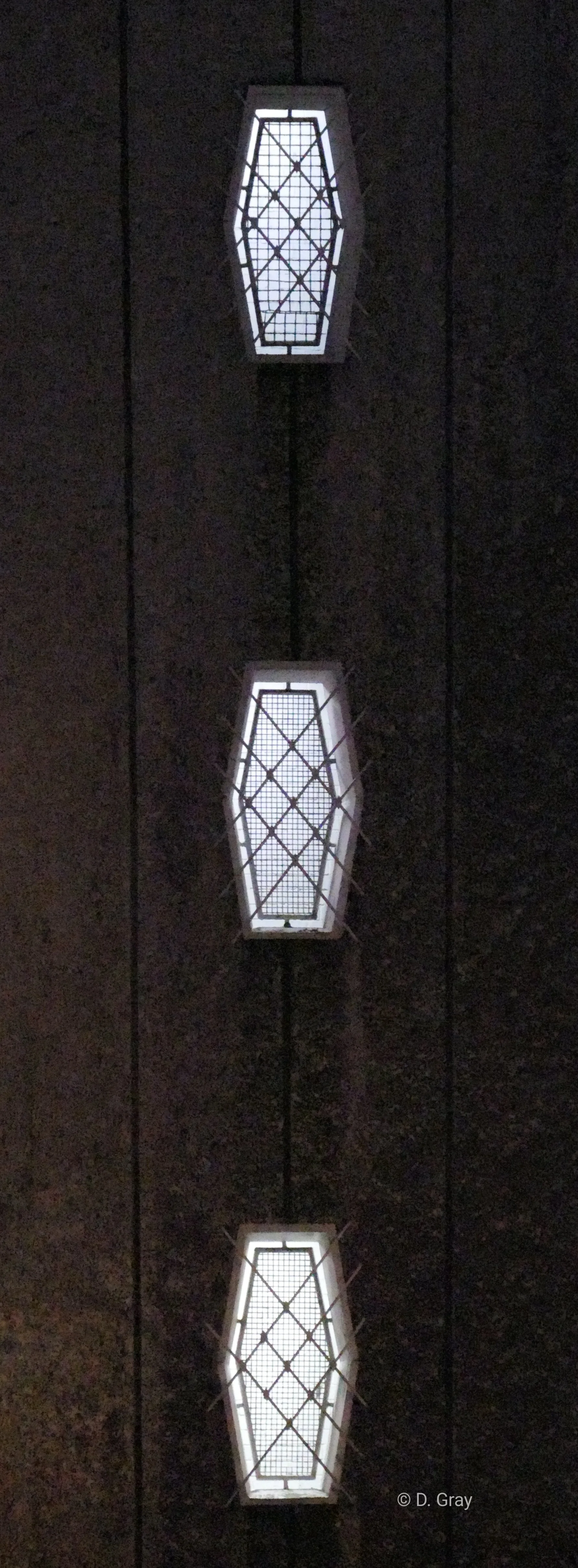 Cuffe Street Flats stairwell windows, Dublin