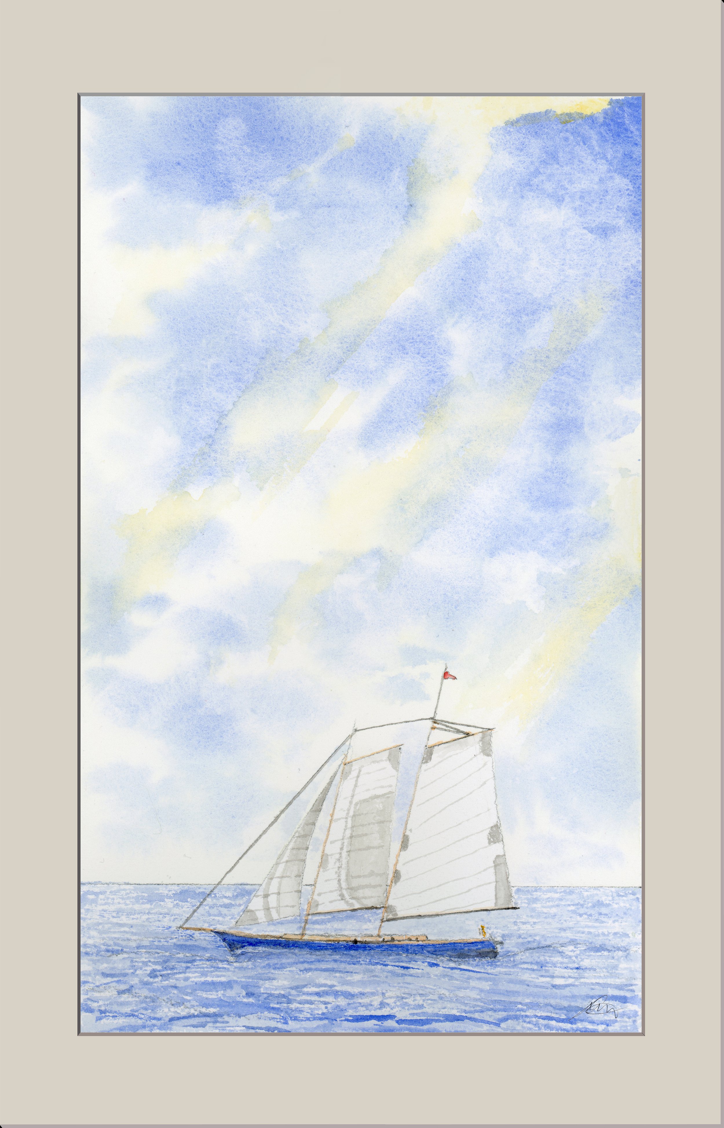 Schooner off Manhattan
