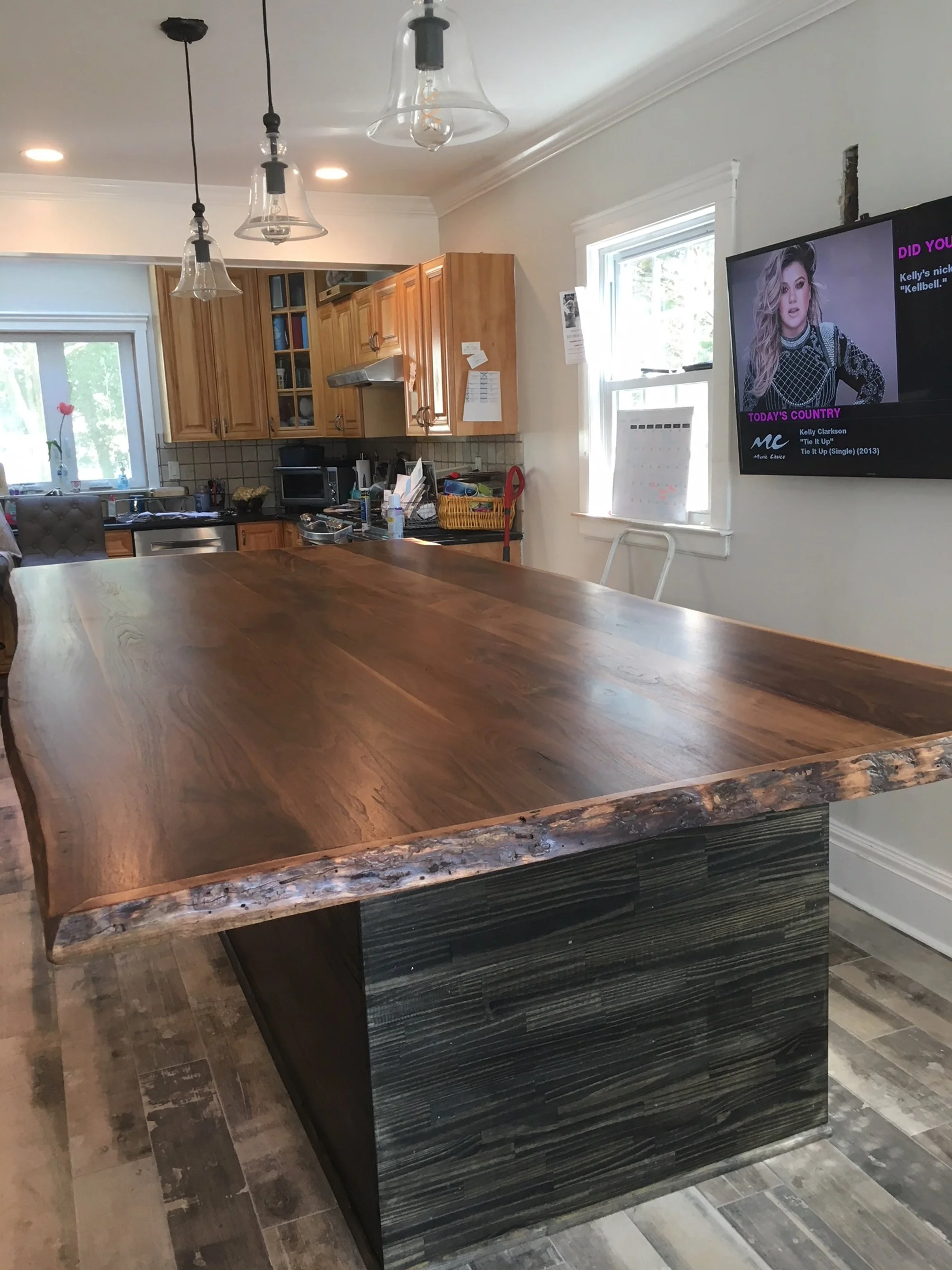 An image of Live Edge Black Walnut Island