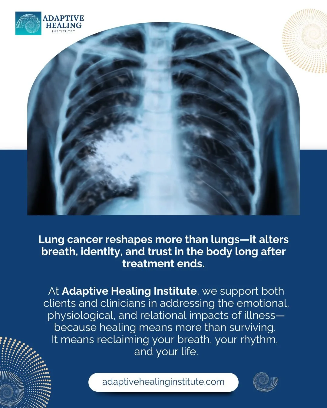 💨 Just breathe.

It sounds so simple&mdash;until your lungs carry the memory of cancer.

𝐋𝐮𝐧𝐠 𝐂𝐚𝐧𝐜𝐞𝐫 𝐀𝐰𝐚𝐫𝐞𝐧𝐞𝐬𝐬 𝐌𝐨𝐧𝐭𝐡 is about more than early detection. It's about the long road that follows: the scans, the scars, the silent 