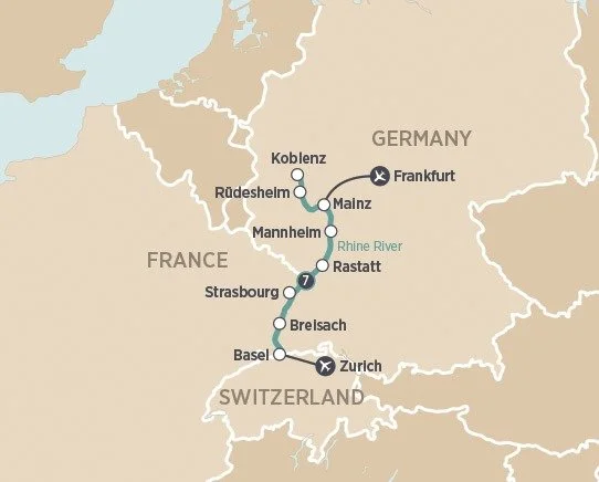 Wines of the Rhine and Moselle Map