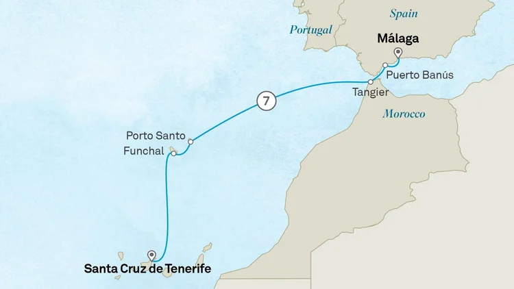 Atlantic Islands and Moroccan Coastline Map