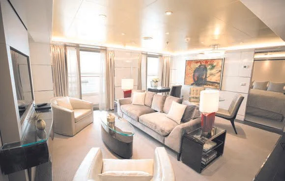 Spacious Regent suite living room