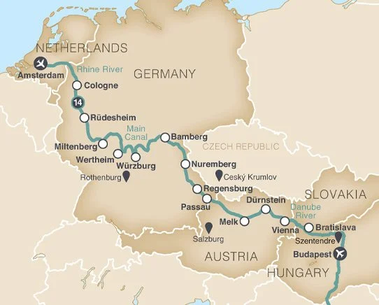 Splendors of Europe Map